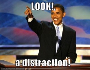 obama distracted